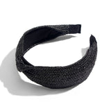 Flatfoosie 2019 Bohemian Hairband Straw Weave Knotted Headband for Women Cross Handmade Hair Hoop Hairband Hair Accessories