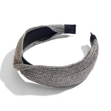 Flatfoosie 2019 Bohemian Hairband Straw Weave Knotted Headband for Women Cross Handmade Hair Hoop Hairband Hair Accessories