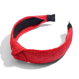 Flatfoosie 2019 Bohemian Hairband Straw Weave Knotted Headband for Women Cross Handmade Hair Hoop Hairband Hair Accessories